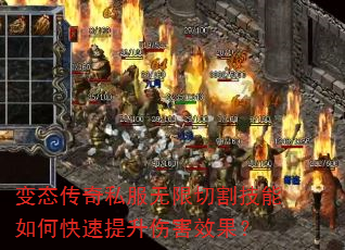 变态传奇私服无限切割技能如何快速提升伤害效果? 变态传奇私服无限切割技能如何快速提升伤害效果?