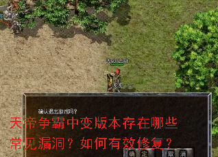 天帝争霸中变版本存在哪些常见漏洞?如何有效修复? 天帝争霸中变版本存在哪些常见漏洞?如何有效修复?