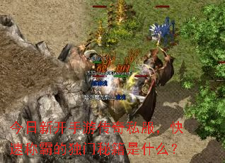 今日新开手游传奇私服,快速称霸的独门秘籍是什么? 今日新开手游传奇私服,快速称霸的独门秘籍是什么?