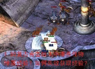 1.80复古合击版本中哪些怪物掉落经验?如何高效获取经验? 1.80复古合击版本中哪些怪物掉落经验?如何高效获取经验?